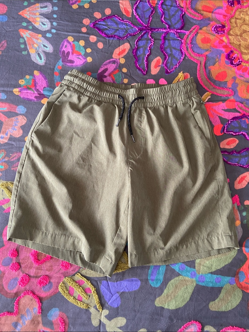 Old Navy Olive Drawstring Elastic-Waist Men's Shorts S Good Condition